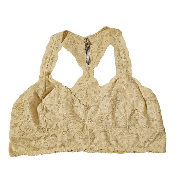 Free‎ People Intimate Off White SzM Crossback Bralette. Sexy Feminine Romantic - Picture 1 of 12